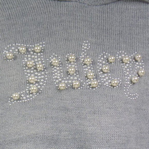 Juicy Couture Heather Cozy Peral Trimmed Hoodie Sweater Size M NEW WITH TAGS - Picture 3 of 8